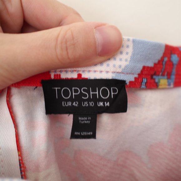 Vibrant floral dotted circle midi skirt by Topshop - Picture 7 of 7